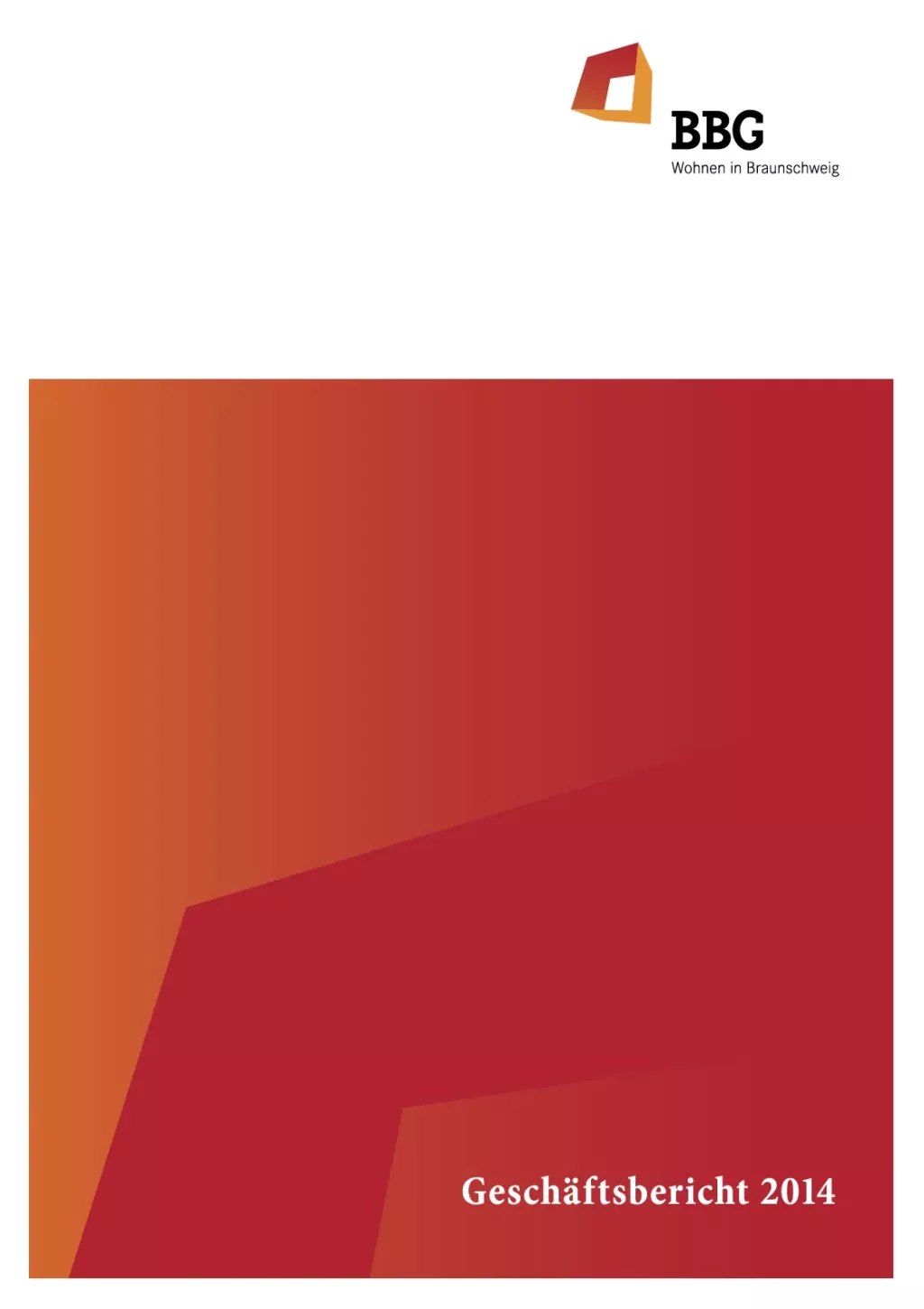 Das Cover des Geschäftsberichts 2014 der BBK-Gruppe mit dem Logo der BBK-Gruppe und dem Text 